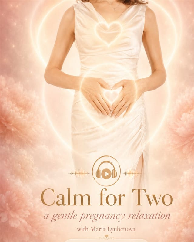 Calm for Two — guided pregnancy relaxation meditation cover with Maria Lyubenova